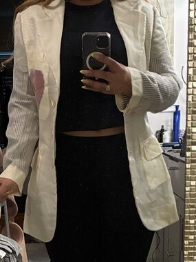 Authentic Moschino Couture Cream Jacket. So  unique.